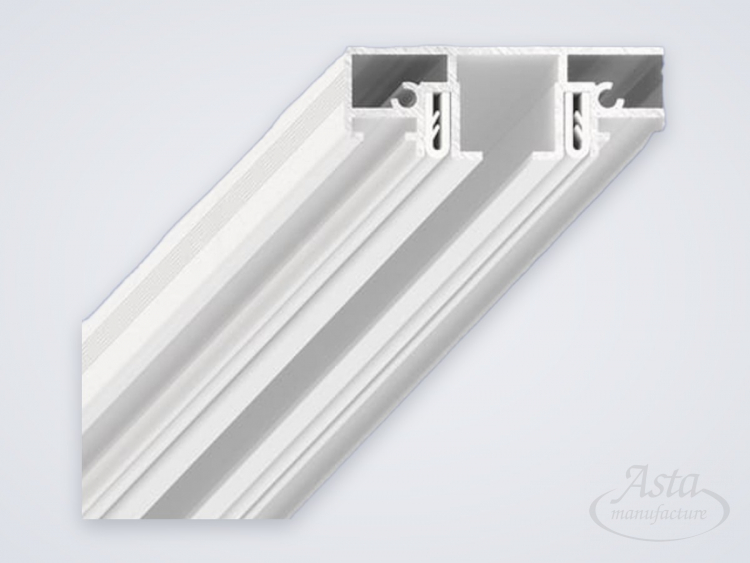 Профиль карниз KRAAB Slim Road 01 однорядный, белый (2 м)