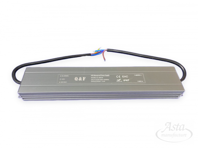 Пылевлагозащитный блок питания УП IP67 24V 200W Пылевлагозащитный блок питания УП IP67 24V 200W