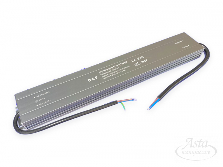 Пылевлагозащитный блок питания УП IP67 24V 300W